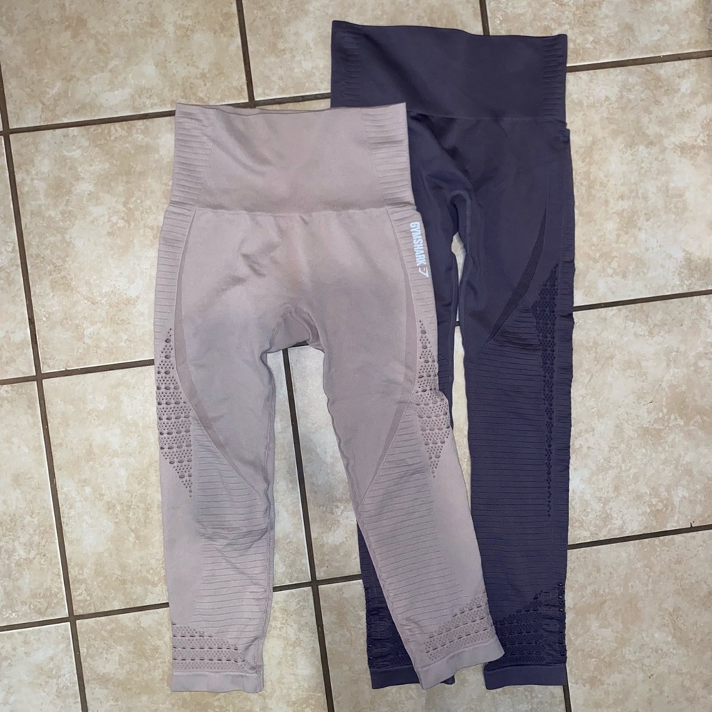 2 pair gymshark seamless leggings
